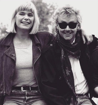 A picture of Roger Taylor with his ex-wife Debbie Leng.